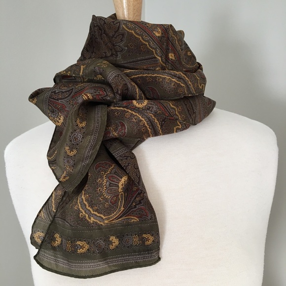 Vintage Club Echo 100% Silk Scarf - Picture 1 of 6